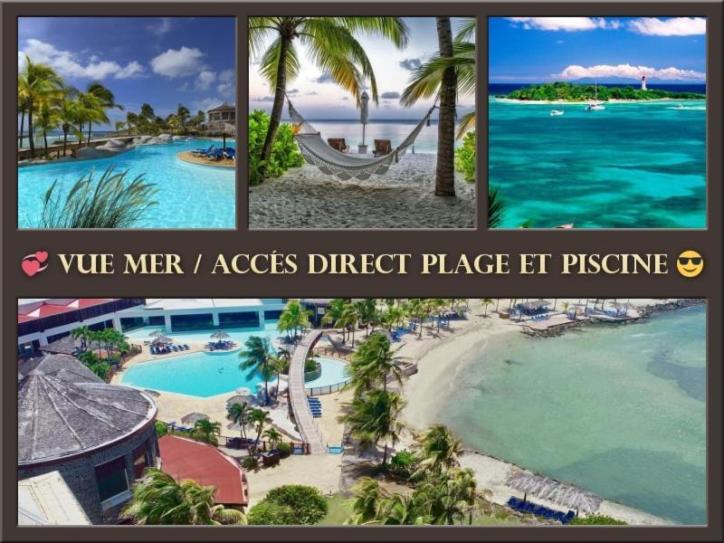 Tres Bel Appartement Avec Vue Mer, Acces Direct A La Plage Et Piscine Surveillee Saint-Francois  Exterior photo